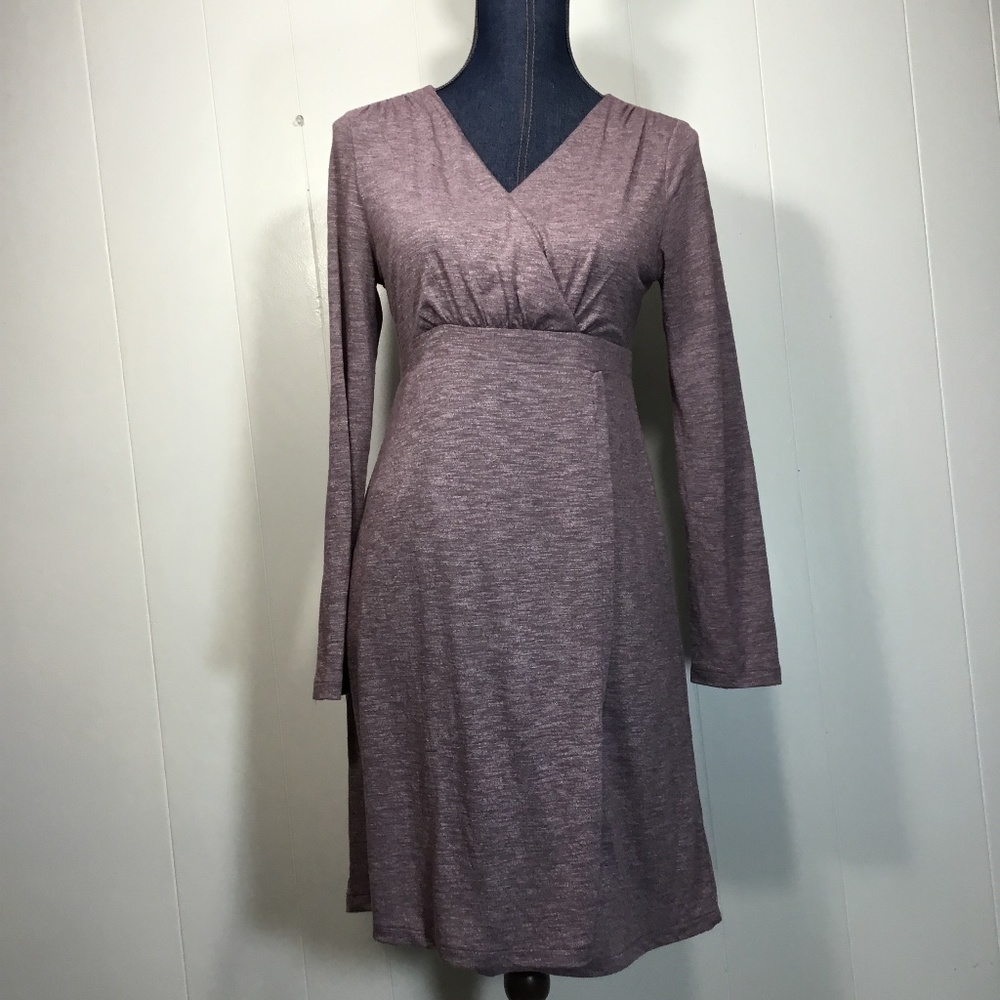 Athleta cross front long sleeve midi dress